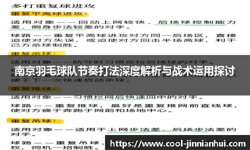 南京羽毛球队节奏打法深度解析与战术运用探讨